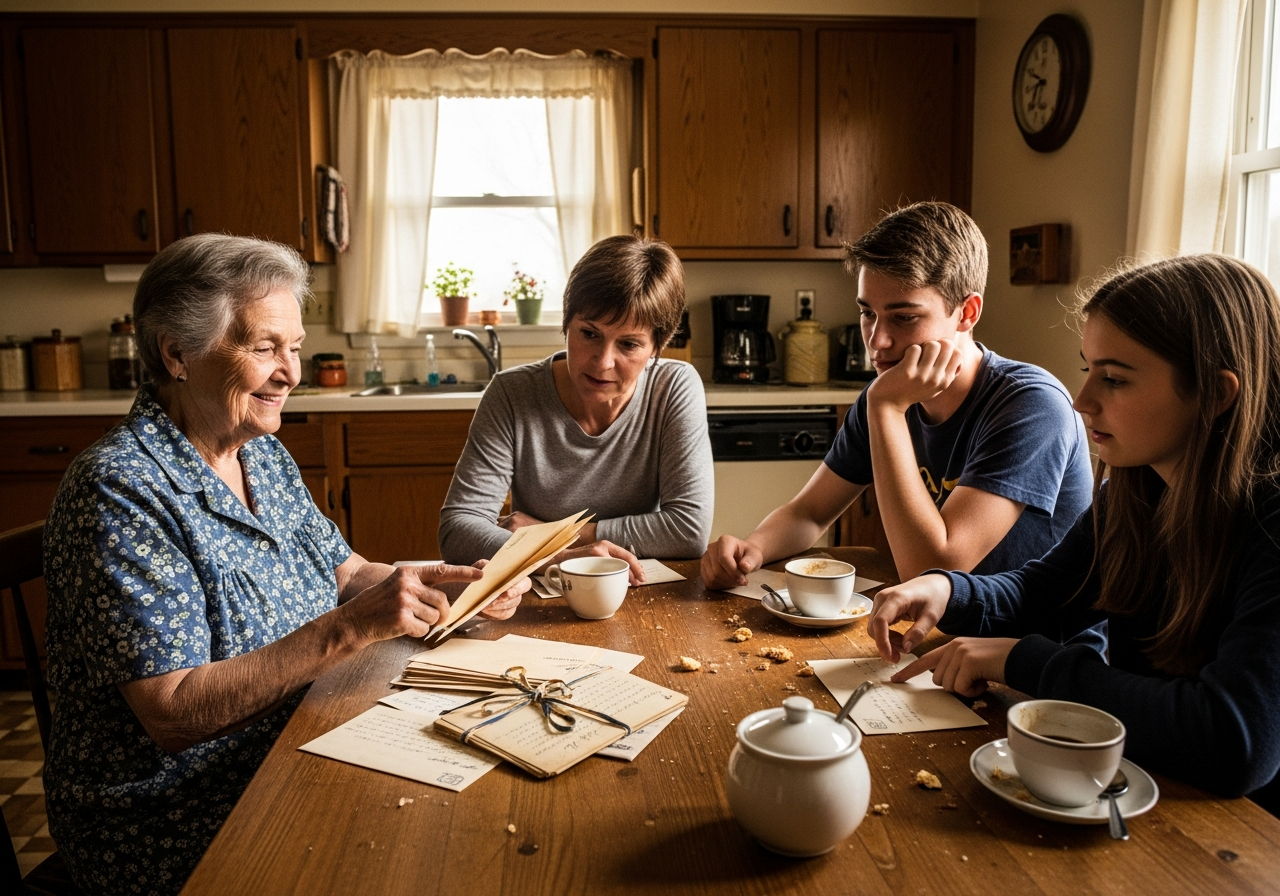 Old letters and family correspondence in Sütterlin handwriting
